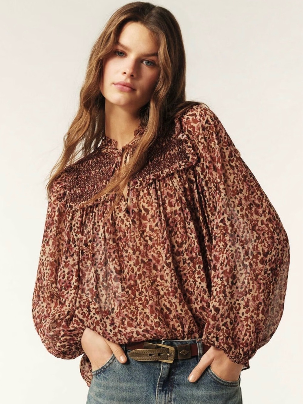 ba&sh Capucine Printed Blouse